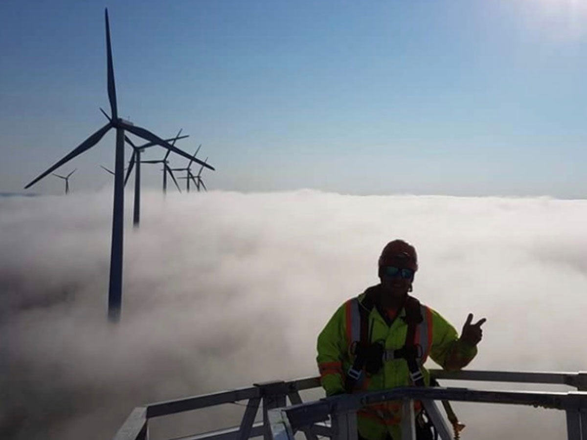 #42 GE Energy 1.5sle wind turbines installed at Digby Neck wind farm, Nova Scotia Canada, courtesy Mitchell Fournier