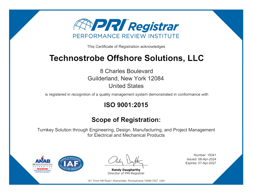 Tos received is official registration by performance review institute