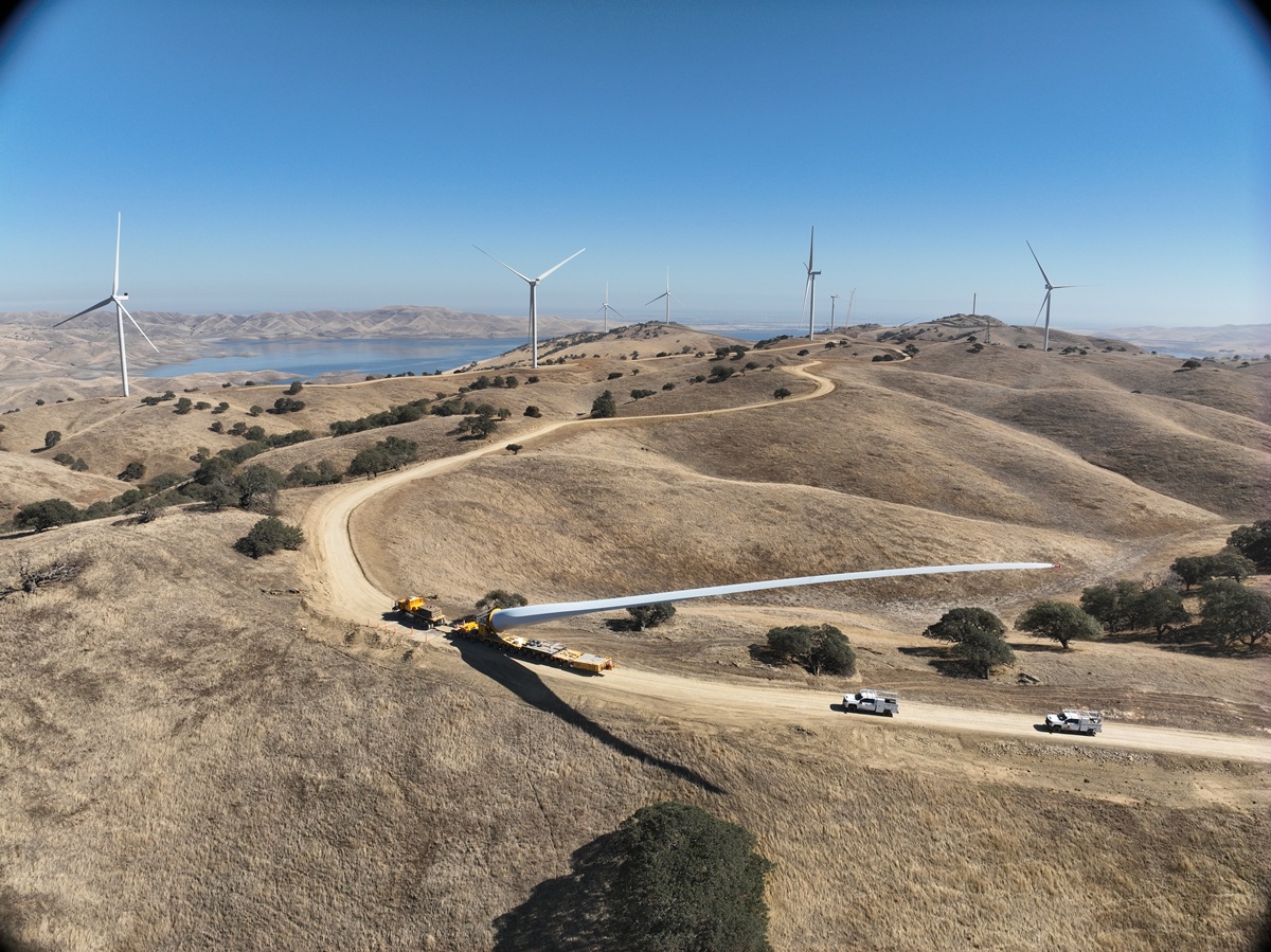 #24 Nordex N149 turbines installed at Gonzaga Ridge Wind Farm, Pacheco State Park, CA, USA, courtesy Miguel Serrano Clark Bros